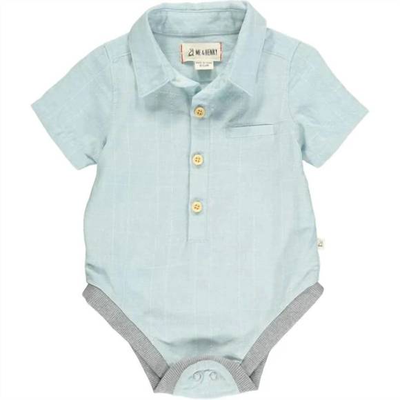 Boys Helford Woven Onesie Oatmeal Floral by Me & Henry